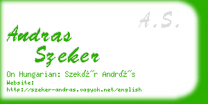 andras szeker business card